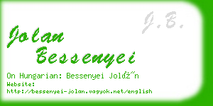 jolan bessenyei business card